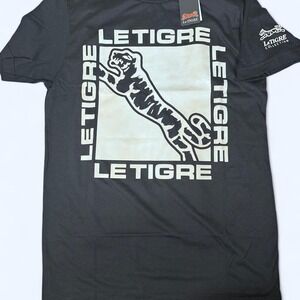 Le Tigre Collection Mens‎ Black Graphic T-Shirt Medium NWT Box Logo Tiger Tee
